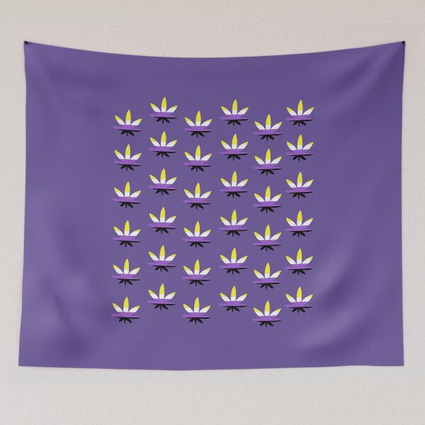 Item preview, Non-Binary Pride Cannabis Leaf Pattern designed and sold by Cannaxes Studio.