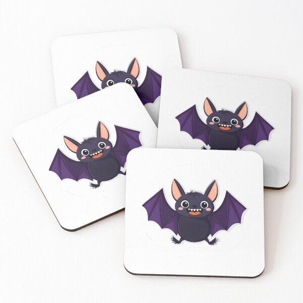 Item preview, Cute Bat with Purple Wings and Happy Smile designed and sold by CharmingQuill.