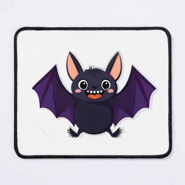 Item preview, Cute Bat with Purple Wings and Happy Smile designed and sold by CharmingQuill.
