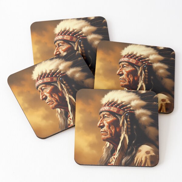 Item preview, Native American Chief Portrait designed and sold by PetsArt.