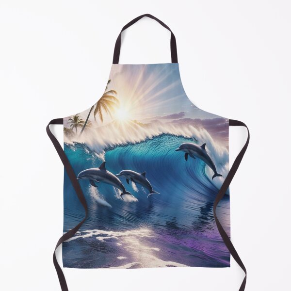 Item preview, Waving Sea with Dolphins designed and sold by Simplybe1.