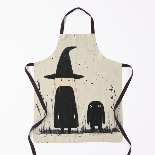 Item preview, Minimalist Witch and Her Curious Friend designed and sold by landletsy.