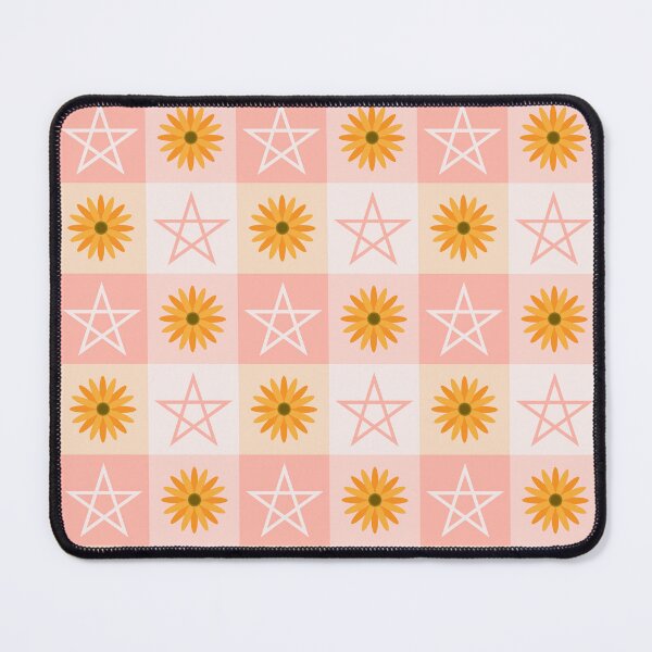 Item preview, Pentagrams and sunflowers pastel pink pattern  designed and sold by sasyall.
