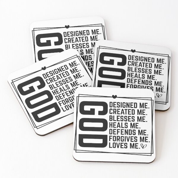 Item preview, God, Designed, Created, Blessed, Heals, Defends, Forgives and Loves Me designed and sold by SassyFaithGirl.