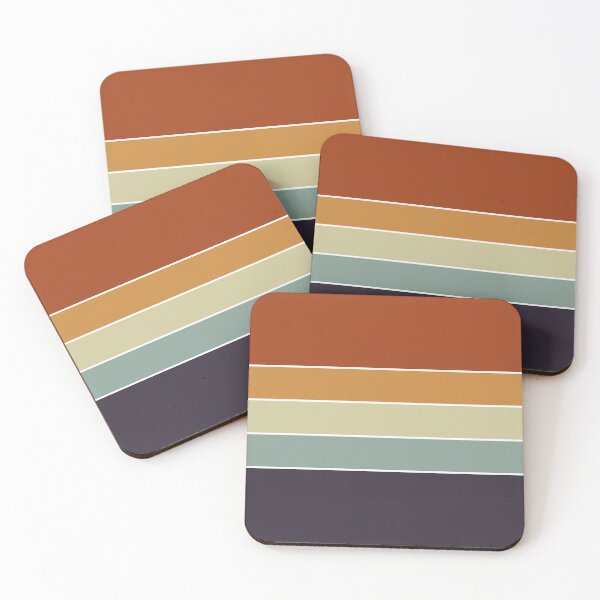 Item preview, Iconic 70s Vintage Retro Stripes in Orange and Purple designed and sold by Deutschic.