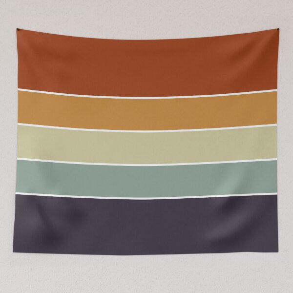 Item preview, Iconic 70s Vintage Retro Stripes in Orange and Purple designed and sold by Deutschic.