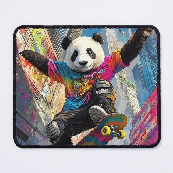 Item preview, Skater Panda: Urban Vibes on Wheels designed and sold by JacekKita.