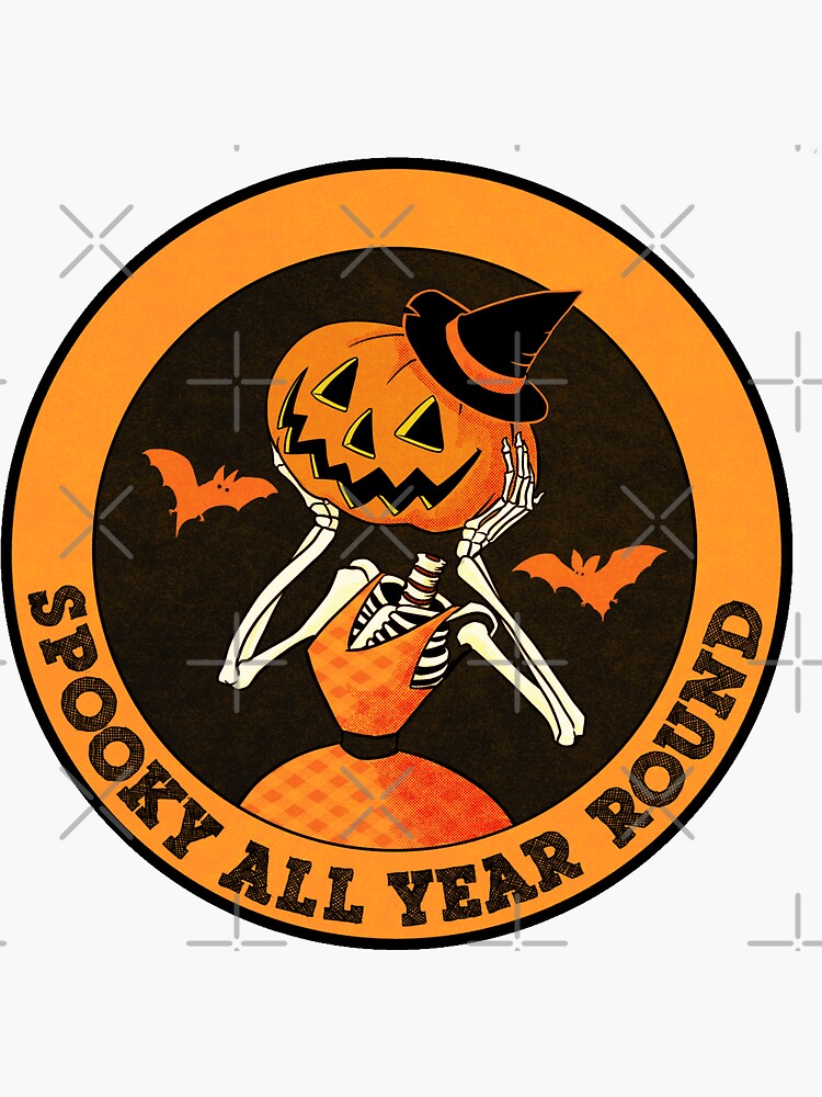 Thumbnail 3 of 3, Sticker, Spooky all year round designed and sold by HollyPierson.