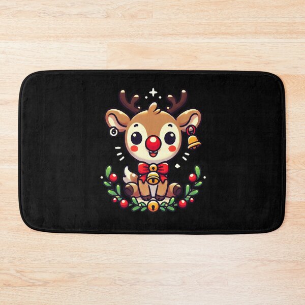Item preview, Cute the Red-Nosed Reindeer Illustration designed and sold by M-ormin.