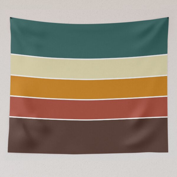 Item preview, Iconic 70s Nordic Vintage Retro Stripes in Fall Colors designed and sold by Deutschic.