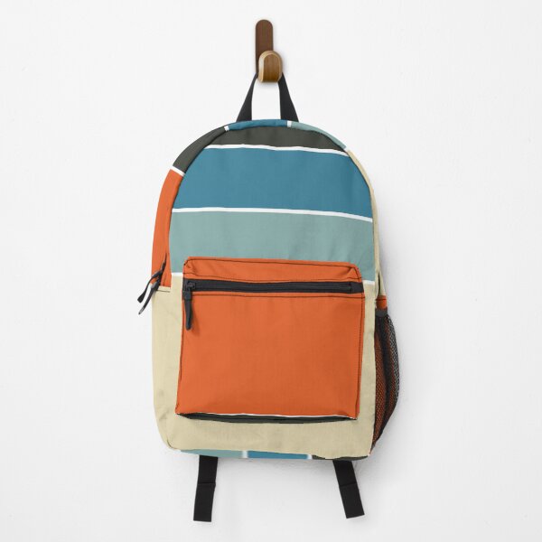 Item preview, Iconic 70s Dutch Vintage Retro Stripes in Blue and Orange designed and sold by Deutschic.