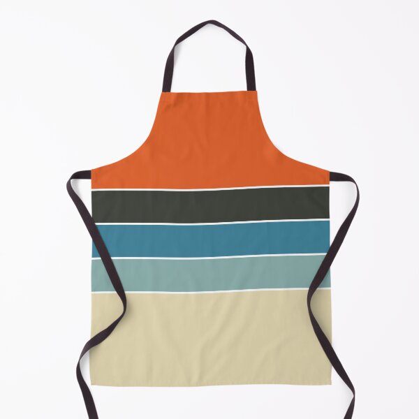 Item preview, Iconic 70s Dutch Vintage Retro Stripes in Blue and Orange designed and sold by Deutschic.