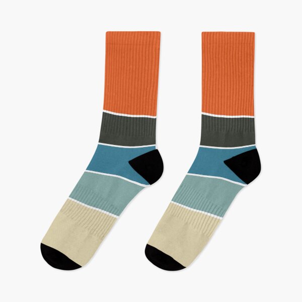 Item preview, Iconic 70s Dutch Vintage Retro Stripes in Blue and Orange designed and sold by Deutschic.