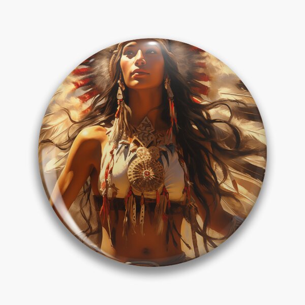 Item preview, Dancing Native American Woman in Headdress designed and sold by PetsArt.