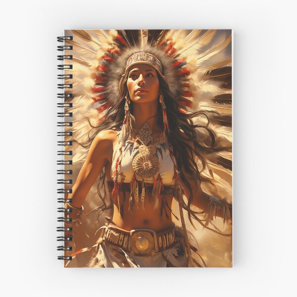 Item preview, Dancing Native American Woman in Headdress designed and sold by PetsArt.