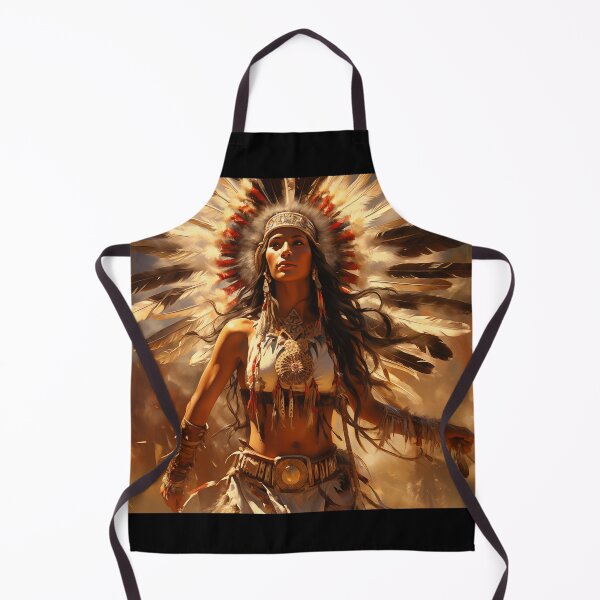 Item preview, Dancing Native American Woman in Headdress designed and sold by PetsArt.