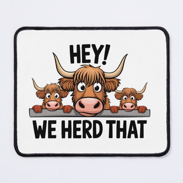 Item preview, Wordplay Highland Cows "We heard it" designed and sold by StrictlyBilliM.