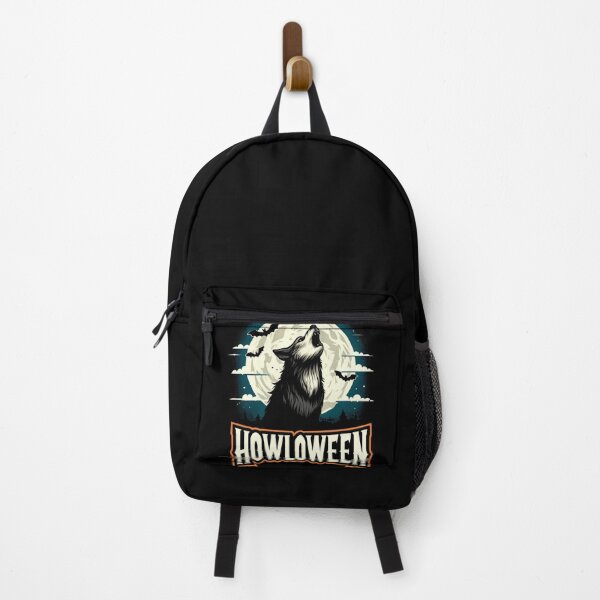Item preview, Howloween Wolf Howling Under Full Halloween Moon designed and sold by leyfinder.