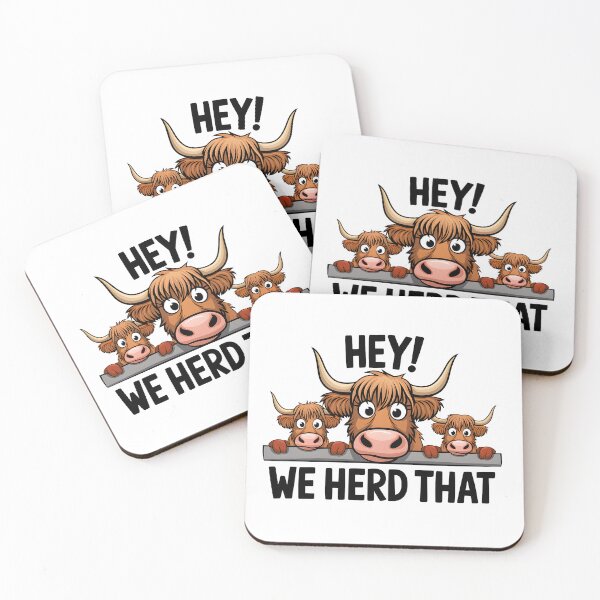 Item preview, Wordplay Highland Cows "We heard it" designed and sold by StrictlyBilliM.