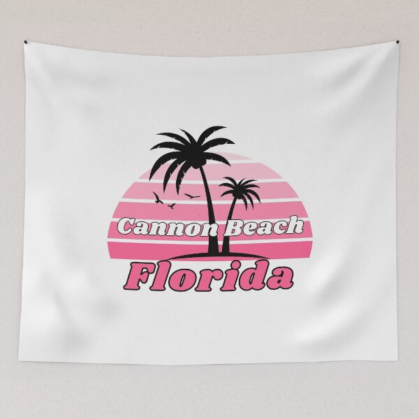 Item preview, Retro Cool Cannon Beach in Key Largo Florida Palm Tree at Sunset Souvenirs designed and sold by karmdaf.