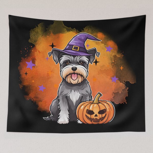 Item preview, Miniature Schnauzer Halloween Wizard Dog – Adorable Miniature Schnauzer in Wizard Costume for Halloween designed and sold by GoodyPaws.