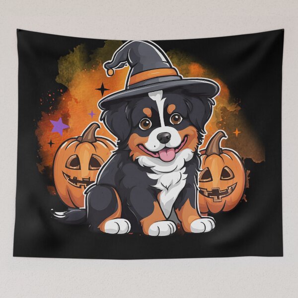 Item preview, Bernese Mountain Dog Halloween Wizard Dog – Adorable Bernese Mountain Dog in Wizard Costume for Halloween designed and sold by GoodyPaws.