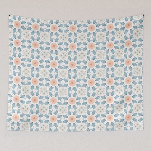 Item preview, Diamond shaped floral seamless pattern  designed and sold by Kelli Campbell.