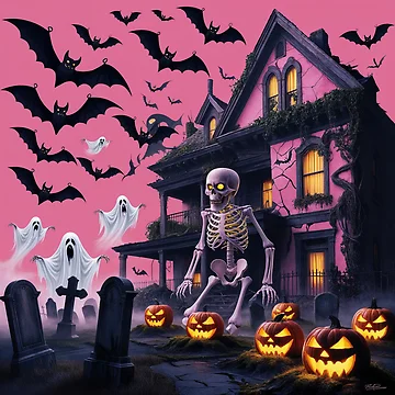 Artwork thumbnail, Pink Skeleton by Ric-Rach