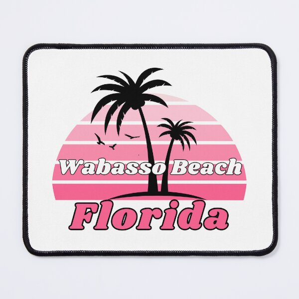 Item preview, Retro Cool Wabasso Beach Florida Palm Tree at Sunset Souvenirs designed and sold by karmdaf.