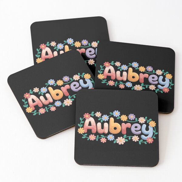 Item preview, Aubrey Name in Flower Style designed and sold by Promoc.