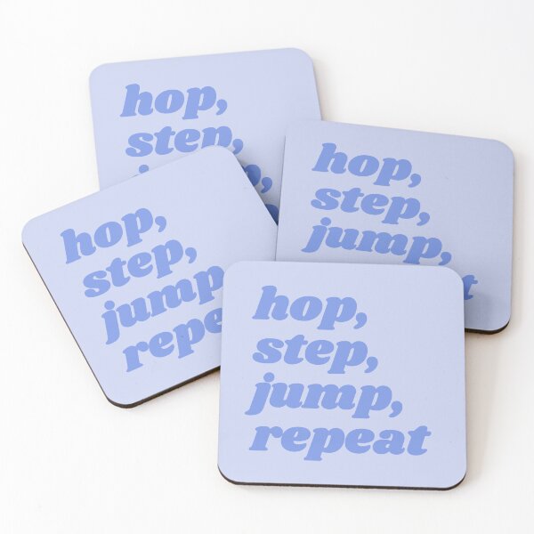 Item preview, Hop, step, jump, repeat - blue triple jump quote designed and sold by Cre8iveCat.