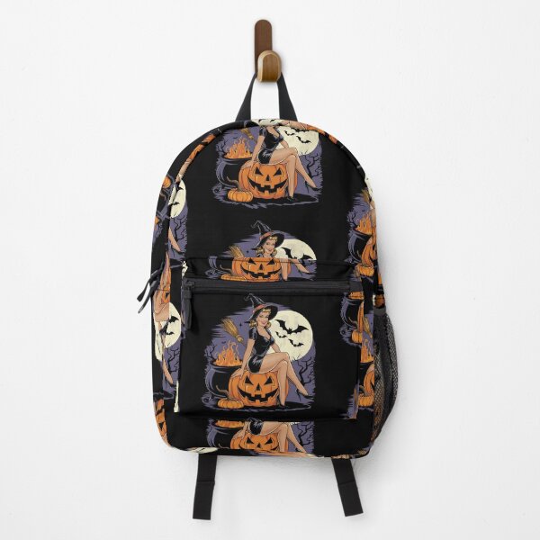 Item preview, Pinup Witch on a Pumpkin designed and sold by Sza1a.