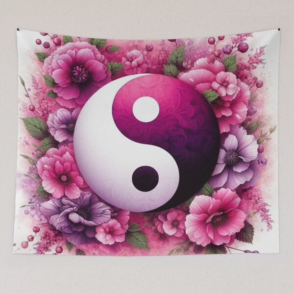 Item preview, Yin-Yang Floral Pink Logo designed and sold by Simplybe1.