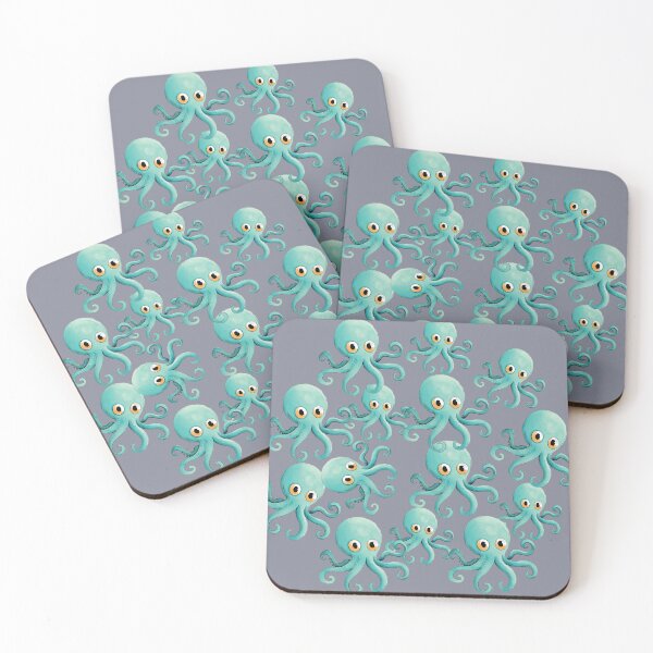 Item preview, Whimsical Turquoise Octopuses|Nursery Decor| designed and sold by MaryFiore.