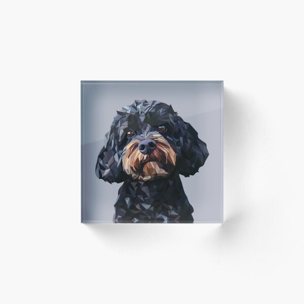 Item preview, Geometric Black Cockapoo designed and sold by GoatAndCamel.