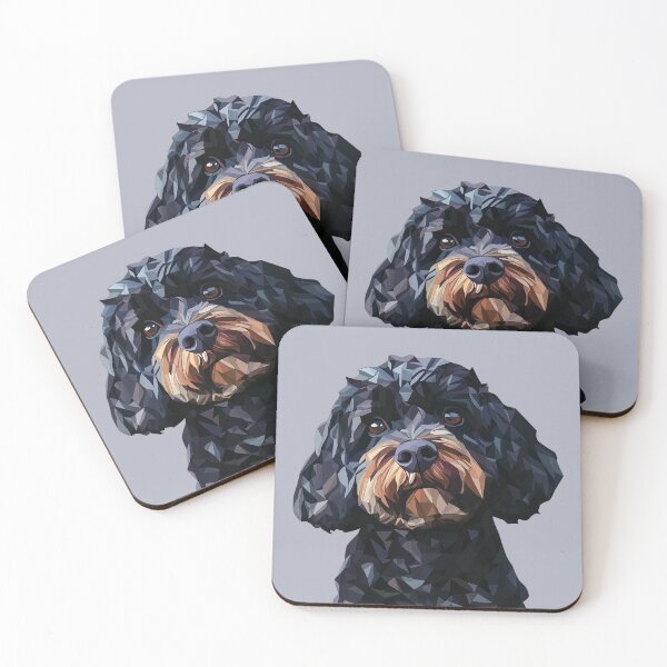 Item preview, Geometric Black Cockapoo designed and sold by GoatAndCamel.