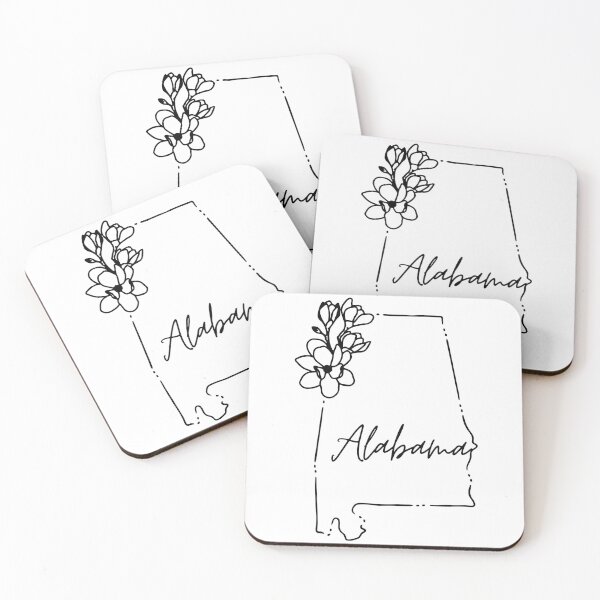 Item preview, Alabama Simple Floral Line Art designed and sold by Magnolia Valley Art.