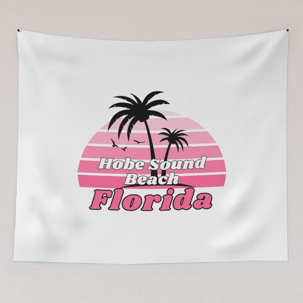 Item preview, Retro Cool Hobe Sound Beach in Jupiter Island Florida Palm Tree at Sunset Souvenirs designed and sold by karmdaf.