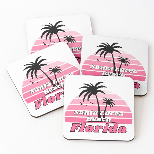 Item preview, Retro Cool Santa Lucea Beach Florida Palm Tree at Sunset Souvenirs designed and sold by karmdaf.