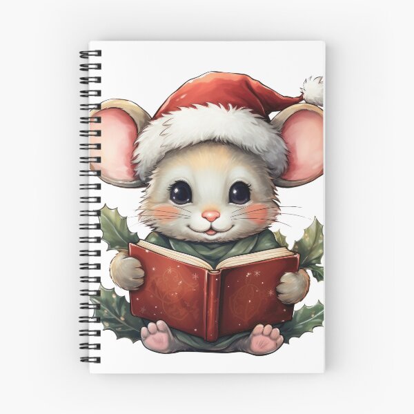 Item preview, Cute Adorable Christmas Mouse Reading Book designed and sold by baebrand-art.