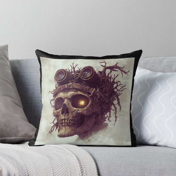 Item preview,  scary pumpkin face,T-shirt with skull and binoculars, gothic style, halloween designed and sold by AlinaMalina24.