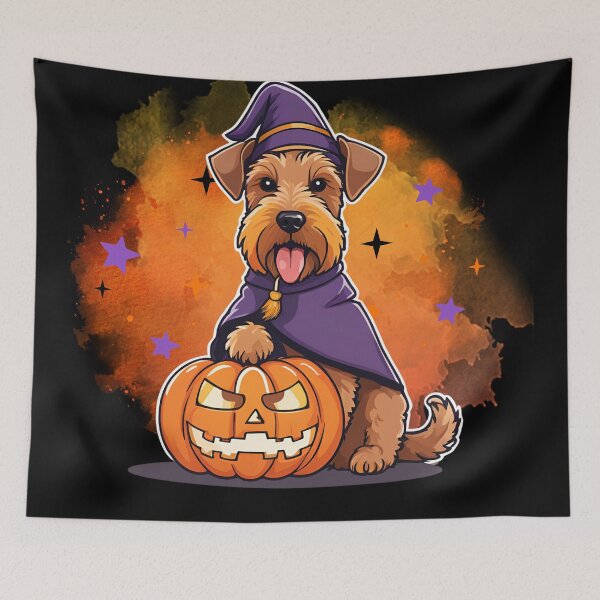 Item preview, Airedale Terrier Halloween Wizard Dog – Adorable Airedale in Wizard Costume for Halloween designed and sold by GoodyPaws.