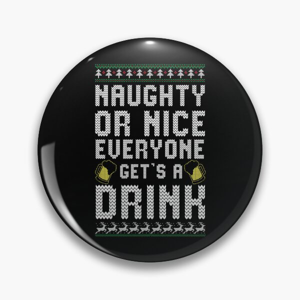 Item preview, Funny Christmas Bartender Naughty Or Nice designed and sold by LazyLoungeCo.