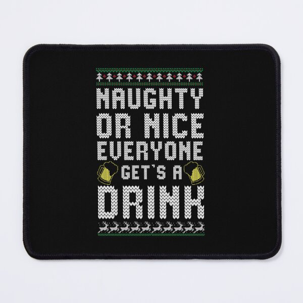 Item preview, Funny Christmas Bartender Naughty Or Nice designed and sold by LazyLoungeCo.