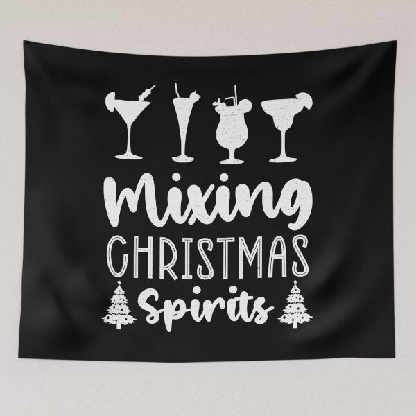 Item preview, Funny Christmas Bartender Mixing Christmas Spirits designed and sold by LazyLoungeCo.
