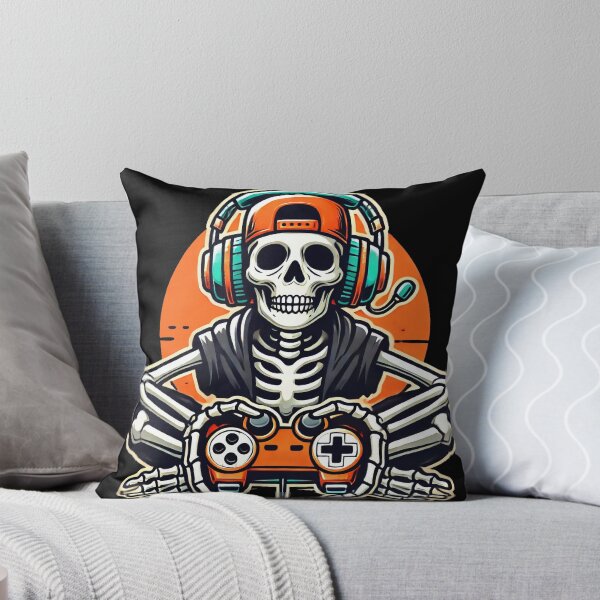 Item preview, Skeleton Gamer - Fun Retro Gaming Skull Art for Gamers designed and sold by SpecialFunTee.