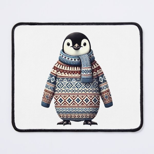 Item preview, Cozy Winter Penguin in a Festive Sweater. designed and sold by Linework Studio.