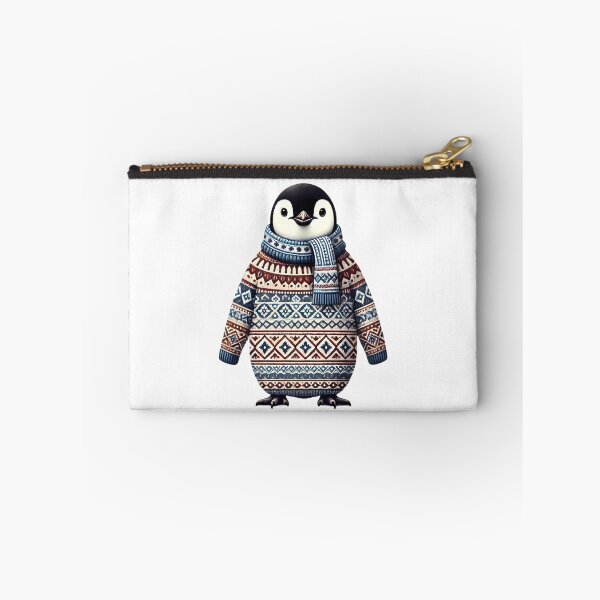 Item preview, Cozy Winter Penguin in a Festive Sweater. designed and sold by Linework Studio.