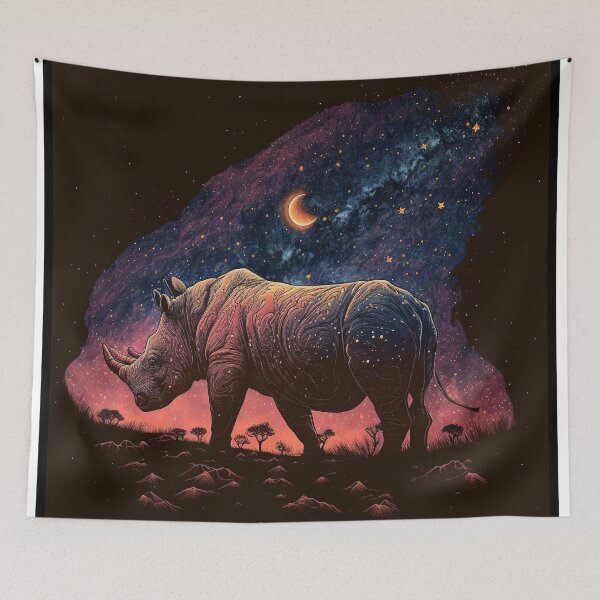 Item preview, Rhino on the Horizon: Power Meets Peace designed and sold by WildlifeSafari.