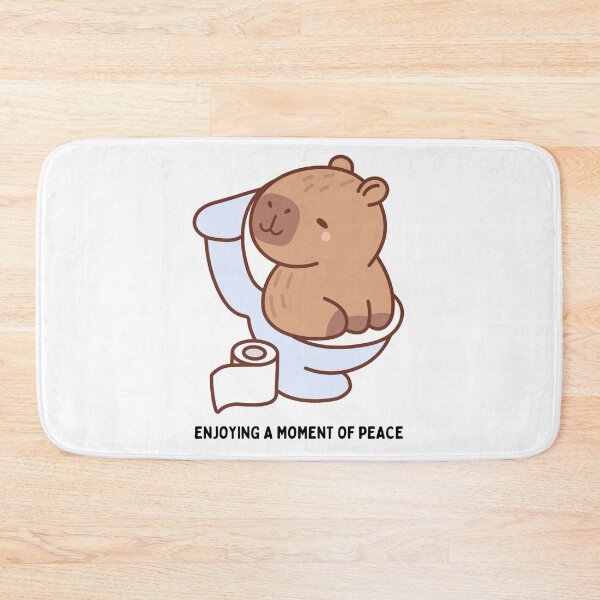 Item preview, Capybara with phrase: Enjoying a moment of peace designed and sold by mysummerland.